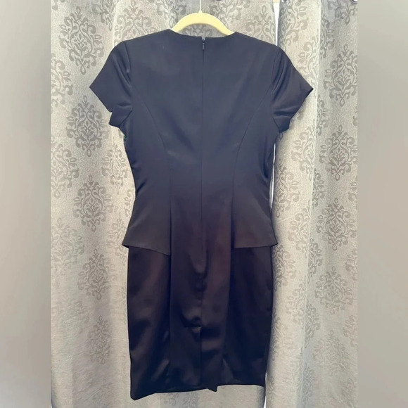 Marchesa Voyage Black Peplum Mini Dress. Size 4 - Picture 4 of 5